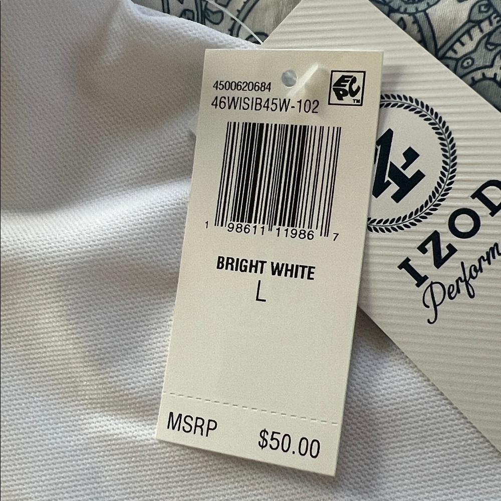 NWT Izod Womens Polo Shirt Performance Stretch Short Sleeve Top SZ L - Picture 7 of 7